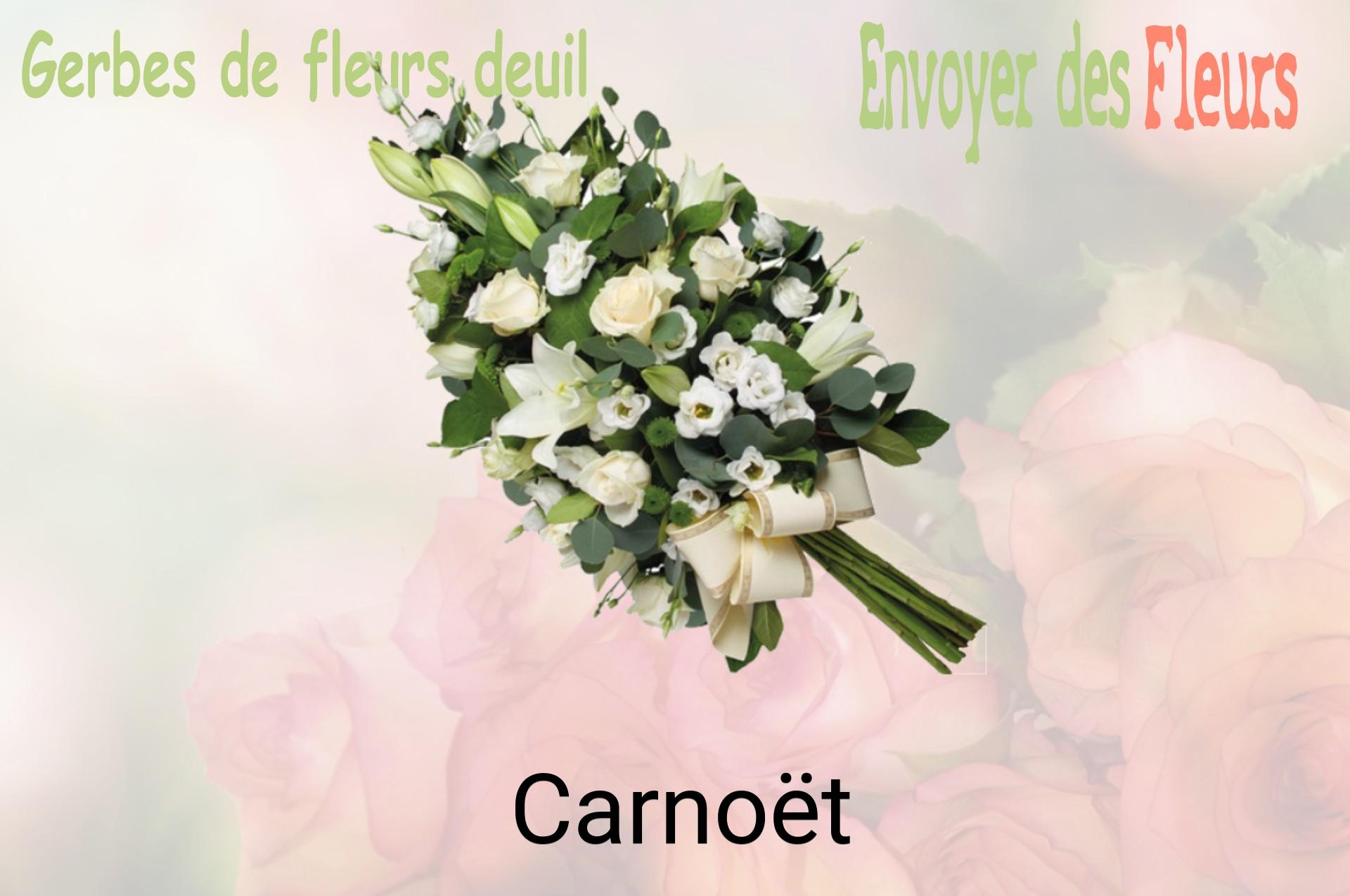 Gerbe de fleurs de deuil livrée à Carnoët